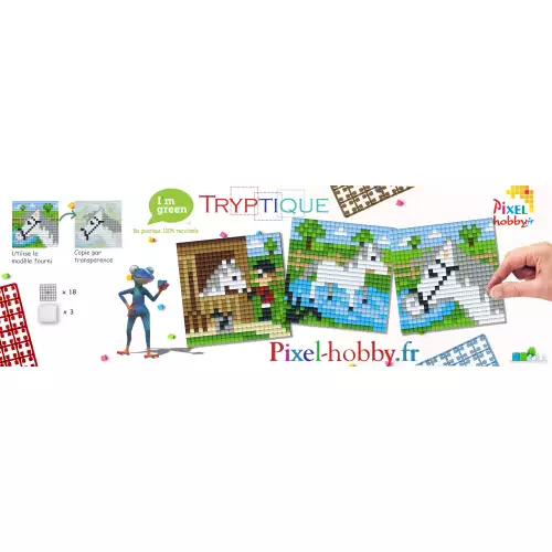 pixelhobby Triptyque Cheval