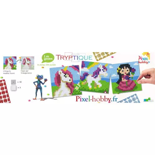 pixelhobby Triptyque licornes