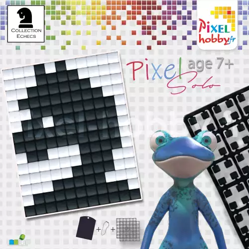 pixelhobby Cavalier Noir- Collection Echecs