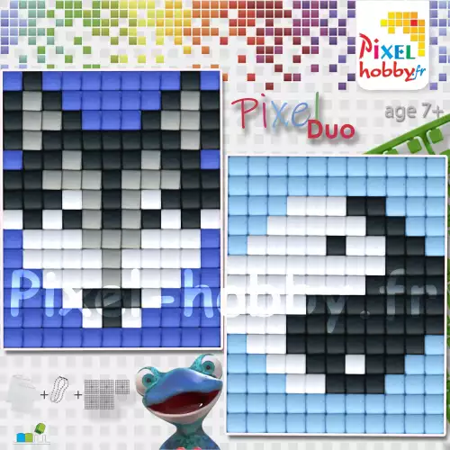 pixelhobby Duo Animaux - Loup, Zen
