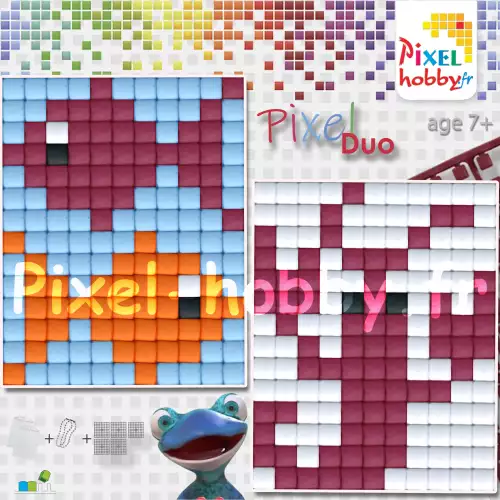 pixelhobby Duo Animaux - Poisson, Ecrevisse