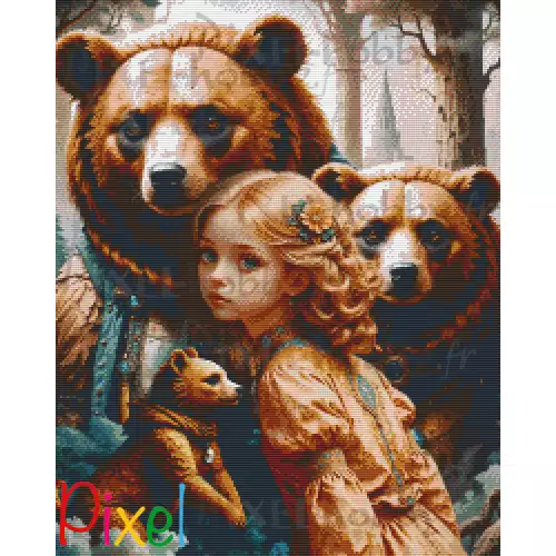 pixelhobby Contes et Fables revisités - Boucle d'Or