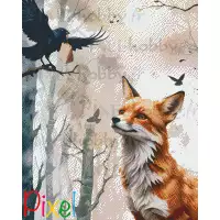 pixelhobby Contes et Fables revisités - Le Corbeau et le Renard