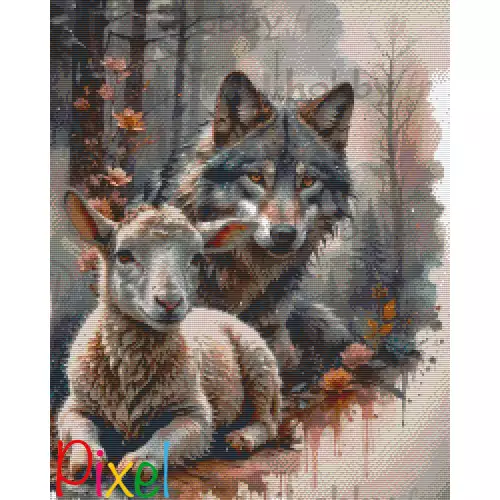 pixelhobby Contes et Fables revisités - Le Loup et L'agneau