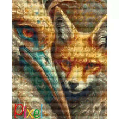 pixelhobby Contes et Fables revisités - La cigogne et le Renard