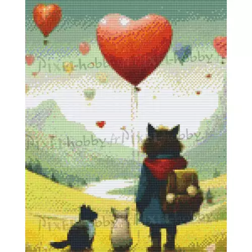 pixelhobby Collection Tendresse - Le ballon de coeur