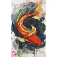 pixelhobby Collection Un peu d'abstrait - Koï