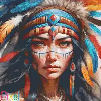 pixelhobby Collection Amériques - Amérindienne 