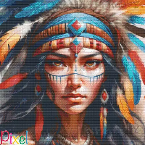 pixelhobby Collection Amériques - Amérindienne 