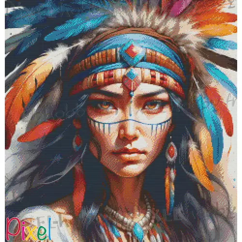 pixelhobby Collection Amériques - Amérindienne 
