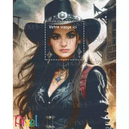 pixelhobby Collection Héroïne - Cowgirl - Rendu seul 
