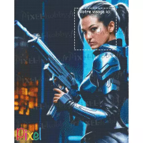 pixelhobby Collection Héroïne - Justice - kit personnalisable