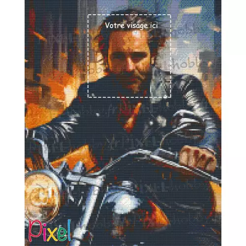 pixelhobby Collection Héroïne - Biker - kit personnalisable