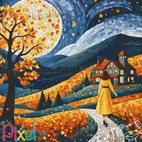 pixelhobby Collection Couleur Citrouille - Octobre orange