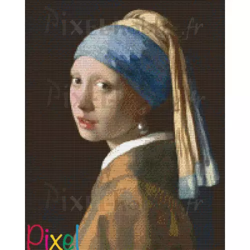 pixelhobby Les grands Peintres - La jeune fille à la perle 