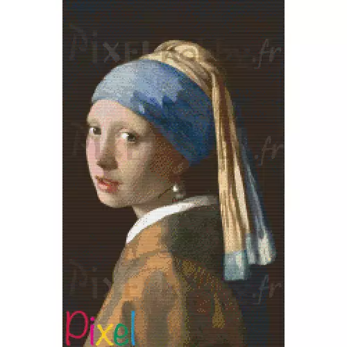 pixelhobby Les grands Peintres - La jeune fille à la perle 