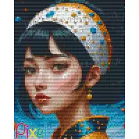 pixelhobby Les grands Peintres - La Jeune Fille à la perle revisitée