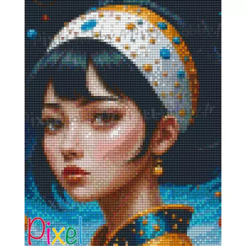 pixelhobby Les grands Peintres - La Jeune Fille à la perle revisitée