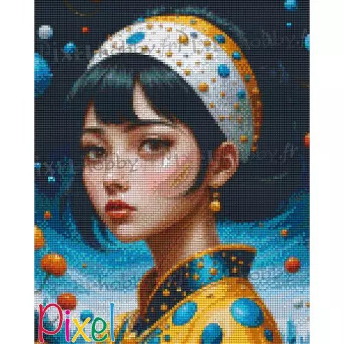 pixelhobby Les grands Peintres - La jeune fille à la perle revisitée