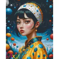 pixelhobby Les grands Peintres - La jeune fille à la perle revisitée