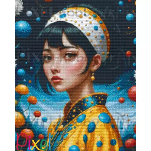 pixelhobby Les grands Peintres - La jeune fille à la perle revisitée