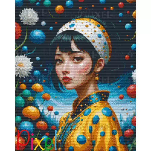 pixelhobby Les grands Peintres - La jeune fille à la perle revisitée