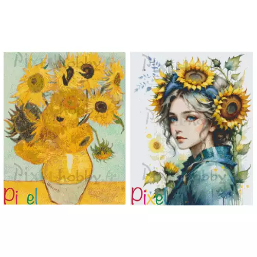pixelhobby Les grands Peintres - Duo Les Tournesols