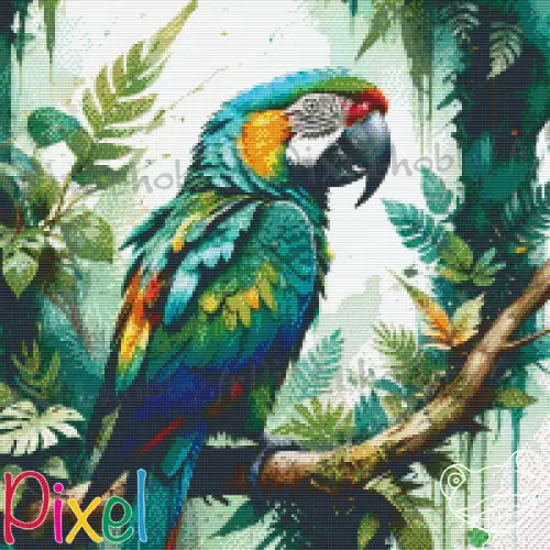 pixelhobby Collection Coup de Patte - Vert-vert