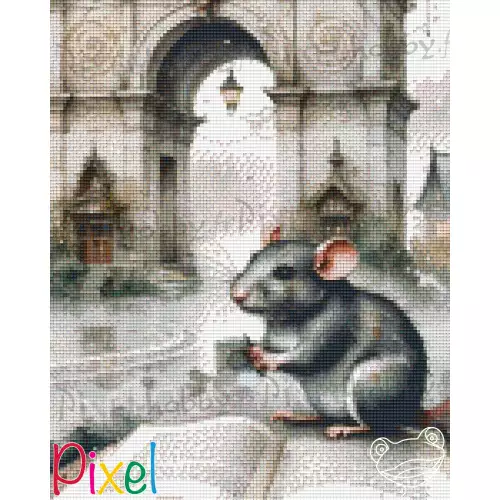 pixelhobby Collection Coup de Patte - Dame souris trotte