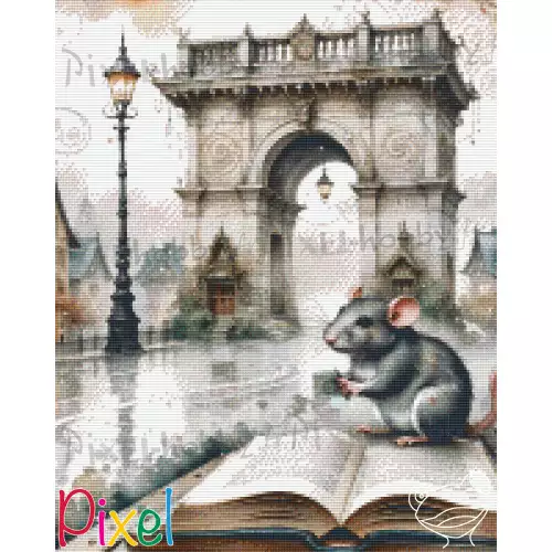 pixelhobby Collection Coup de Patte - Dame souris trotte