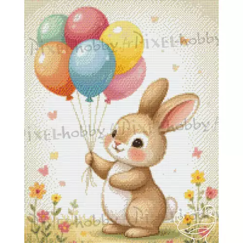 pixelhobby Collection Doudou - Le lapin qui aimait les ballons