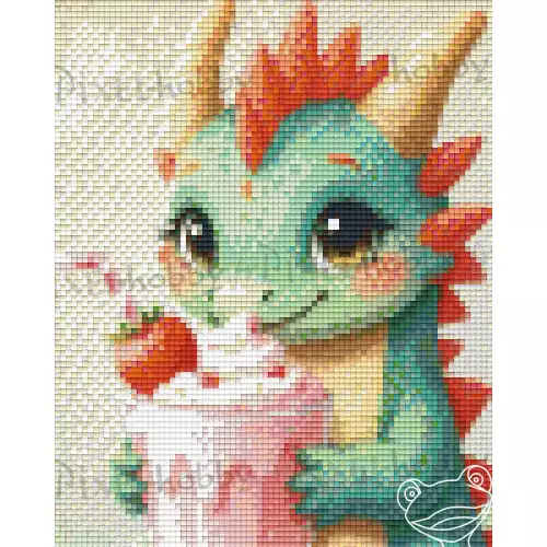 pixelhobby Collection Doudou - Le dragon qui aimait les milkshakes