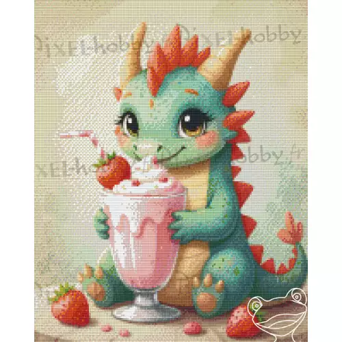 pixelhobby Collection Doudou - Le dragon qui aimait les milkshakes