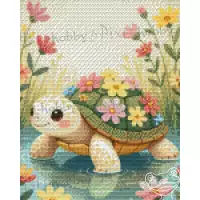 Collection Doudou - La tortue qui aimait les fleurs pixelhobby Collection Doudou - La tortue qui aimait les fleurs