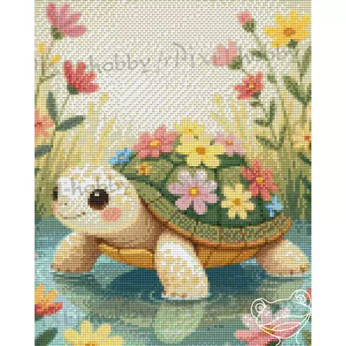 pixelhobby Collection Doudou - La tortue qui aimait les fleurs