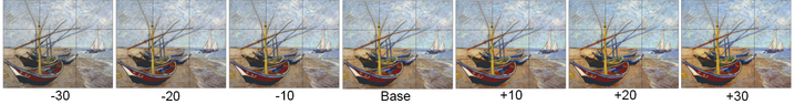 pixelhobby designer : exemple de réglages saturation couleurs